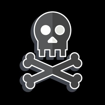 Icon Death. related to Seath symbol. glossy style. simple illustration vector
