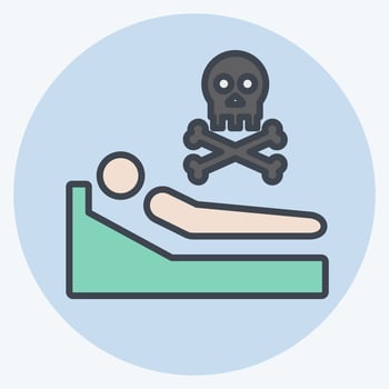 Icon Pass Away. related to Seath symbol. color mate style. simple illustration vector
