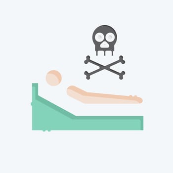 Icon Pass Away. related to Seath symbol. doodle style. simple illustration vector