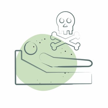 Icon Pass Away. related to Seath symbol. Color Spot Style. simple illustration vector
