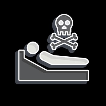 Icon Pass Away. related to Seath symbol. glossy style. simple illustration vector