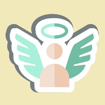 Sticker Angel. related to Seath symbol. simple illustration vector