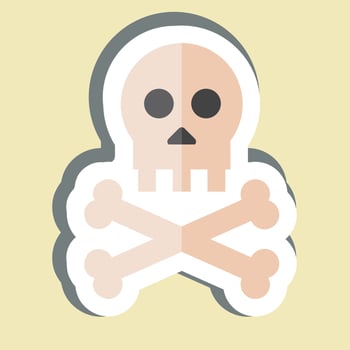 Sticker Death. related to Seath symbol. simple illustration vector