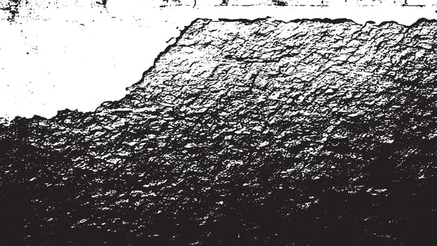 Rough Distressed Cement Plaster Texture Grunge Style Monochrome Overlay for Black and White Backgrounds vector