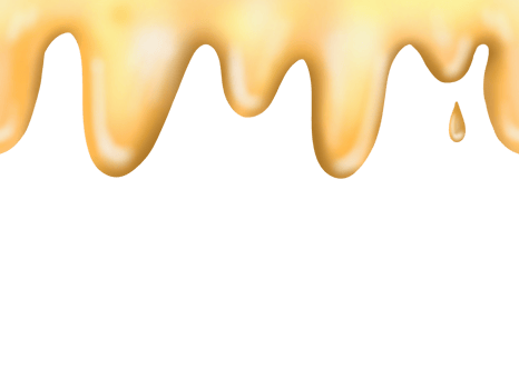 Golden yellow honey, sweet honey drops or oil, transparent png