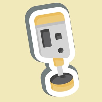 Sticker Hardness Tester. related to Measuring symbol. simple illustration vector