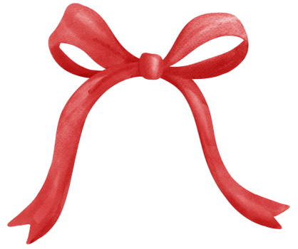 Red Coquette Ribbon Bow Watercolor Trendy Bow Design png