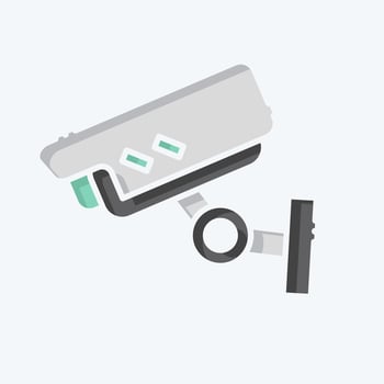 Icon CCTV related to War Military symbol. doodle style. simple illustration vector