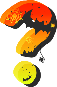Question mark, Halloween alphabet lettering png