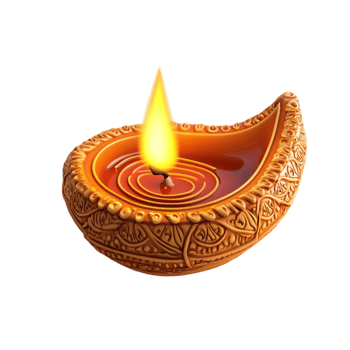 Diwali Candle with Glow AI-Generative png