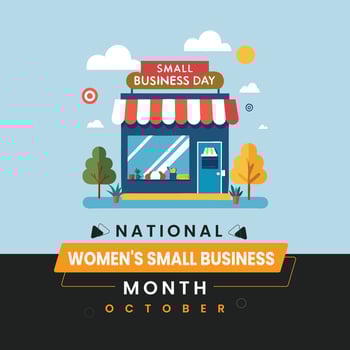 National Women's Small Business Month Creative Typography Design for Social Media and Posters vector