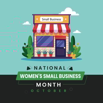 National Women's Small Business Month Social Media Post and Poster Template Design vector