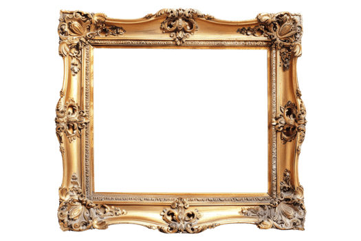Antique Gold Picture Frame png