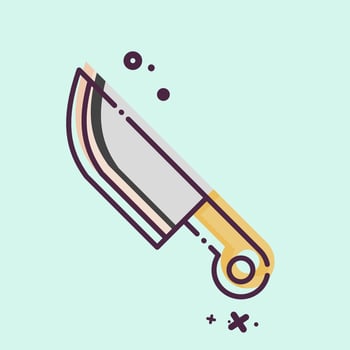 Icon Knife. related to War Military symbol. MBE style. simple illustration vector