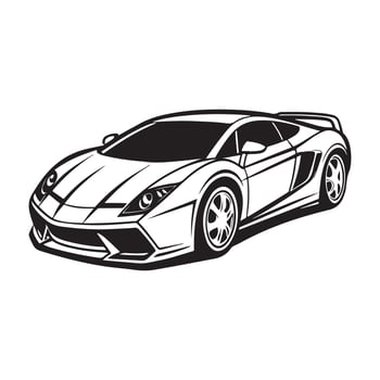 Car Outline Silhouette Art for Digital Media. vector