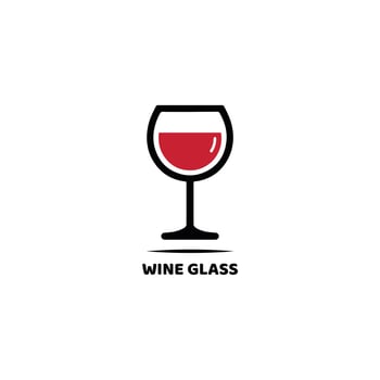 glass of wine logo vector