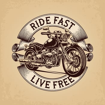 ride fast live free t shirt design, pod design template vector