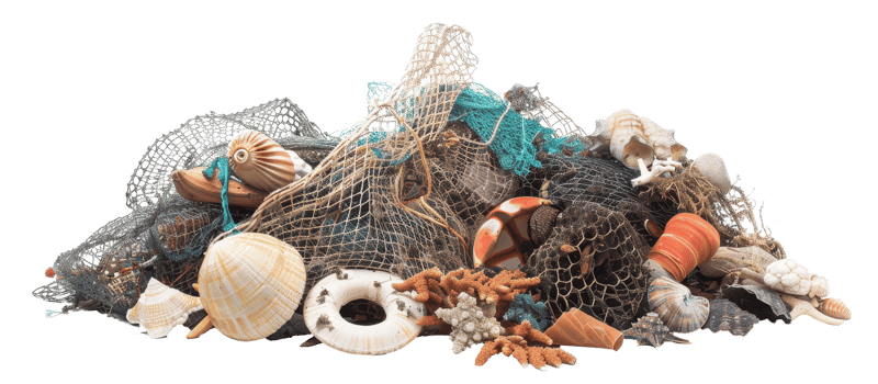 ocean debris on a transparent background png
