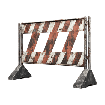 a road block with a transparent background png
