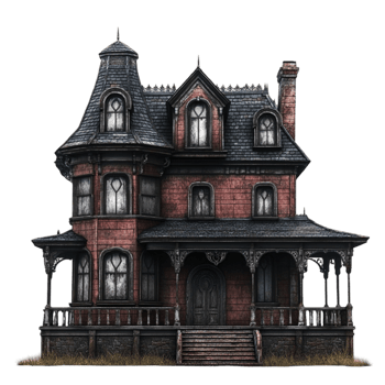 Victorian House with Charming Porch AI-Generative png