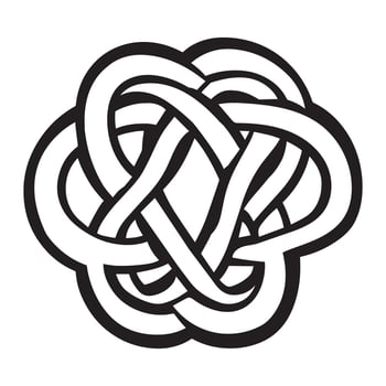Celtic Tree of Life Clipart, Celtic Tree Silhouette -Celtic knot Illustration in black and white vector