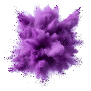 Vibrant Purple Smoke Cloud with Light Hue on Transparent background AI-Generative png