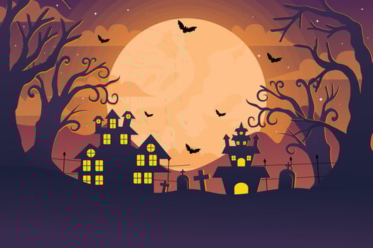 gradient design happy halloween background illustration vector
