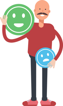 Bald Man Character and Emoticon Sign png
