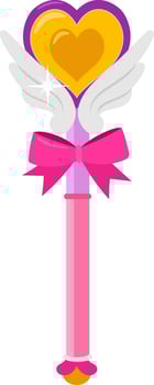 Cartoon Princess Scepter Magic Wand vector