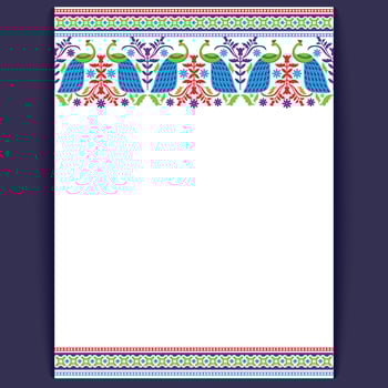 Colorful Peacock Border Template for Invitations and Festive Event Announcements vector