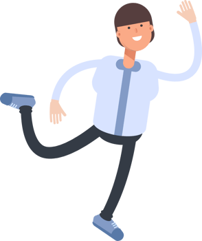 Businessman Character Jumping and Flying png