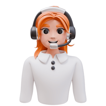 3D Icon Character Woman Customer Support With Headphones And Ginger Hair. Online Services Concept. 3D Illustration Design Web Mobile App png