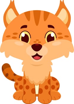 Cute Wildcat Animal Cartoon Character vector