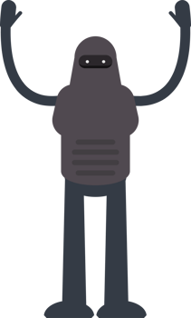 Robot Character Raising Hands Illustrationrobot, bot, droid, humanoid, automation, cyborg, artificial intelligence, innovation, illustration, character, cartoon, avatar, standing, raise hand png