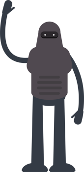 Robot Character Raising One Hand png