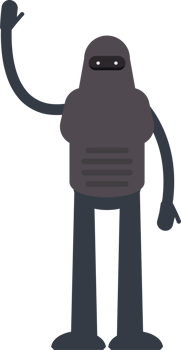 Robot Character Greeting png