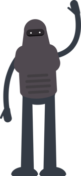Robot Character Raising Hand Illustration png