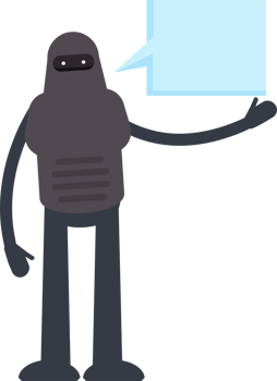 Robot Character and Speech Bubble png