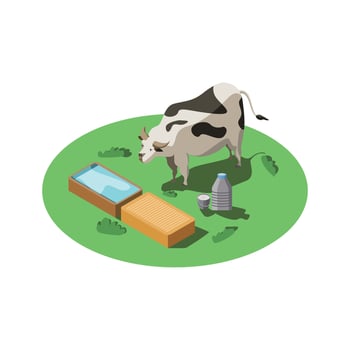 cow minimalis art vector