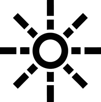 Abstract Sunburst Design Geometric Rays, Black, White, Circular vector