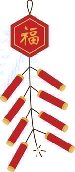 Chinese new year firecrackers vector