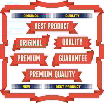 Set of flat ribbons vector
