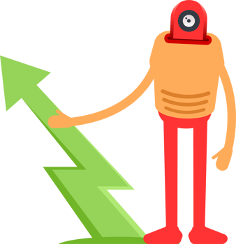 Humanoid Character and Arrow Chart png