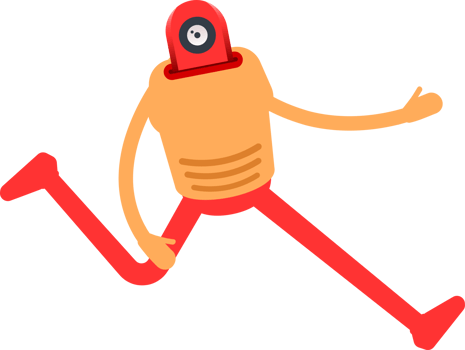 Humanoid Character Running Illustration png