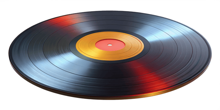 Retro Vinyl Record with Classic Label png