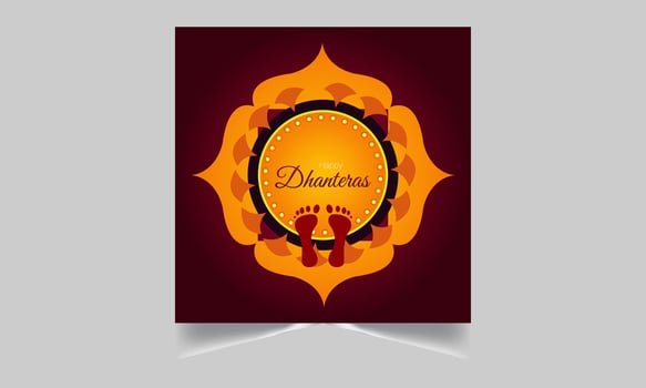 elegant happy diwali 2026 wishes background for social media post vector
