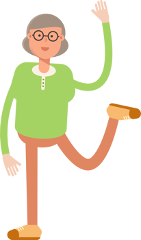 Old Woman Character Relaxing Illustration png