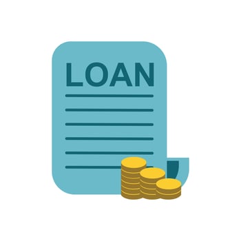 loan concept design, Design illustration eps10 graphic over white background. Graphic design elements illustrating wealth, finance, money and economic isolated on a white vector