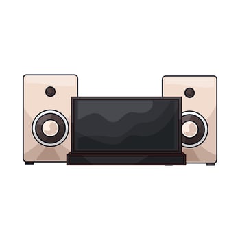 Newest Futuristic Music Speaker vector