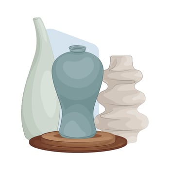 Refined Beautiful Flower Vase vector